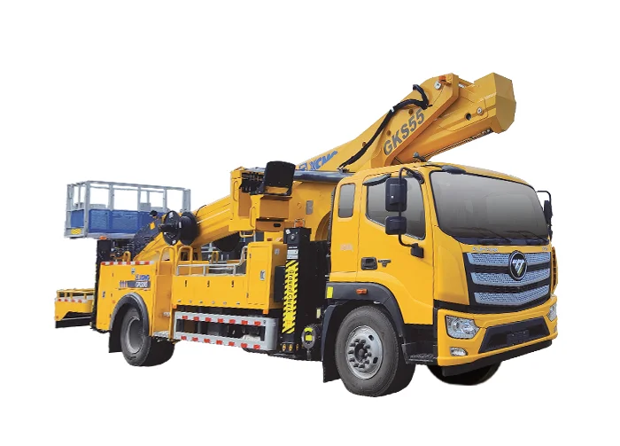 XCMG GKS55A Extensible Boom Aerial Device — 18 ton 4x2 chassis, 7-section telescopic boom, expandable aluminum alloy platform