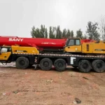 Used SANY SAC3000C8 300 ton all terrain crane, 2022 build, superlift, 81 m main boom, Mercedes-Benz carrier engine