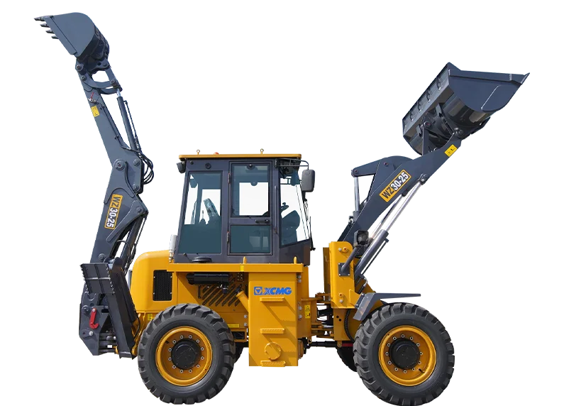 XCMG WZ30-25 Backhoe Loader — 1.0 m3 bucket, 2500 kg rated load, 0.3 m3 backhoe bucket, 4440 mm dig depth, 65 kW