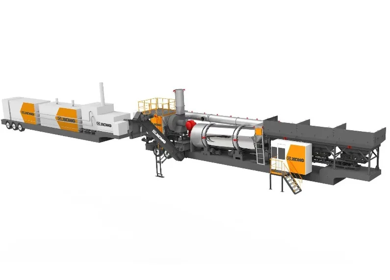 XCMG XAP125CM Continuous Mobile Asphalt Mixing Plant — 120 t/h rated productivity, 274 kW operating power, frame structure with no foundation install