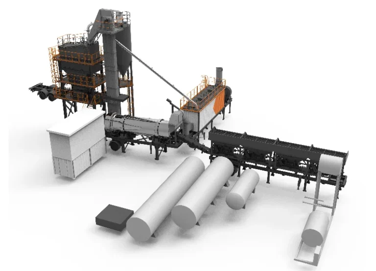 XCMG XAP125M Mobile Asphalt Mixing Plant — 120 t/h rated productivity, 1600 kg/batch mixing capacity, 285 kW power, modular mobile units