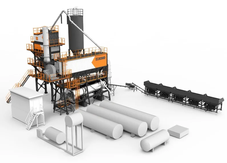 XCMG XAP205 Asphalt Mixing Plant — 200 t/h rated productivity, 2500 kg/batch mixing capacity, 455 kW power