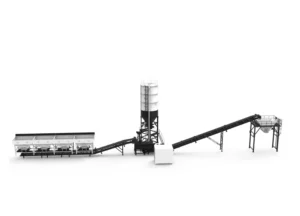 XCMG XC400 stabilized soil mixing plant — 400 t/h rated productivity, 107 kW installed power, 48x14 m modular layout