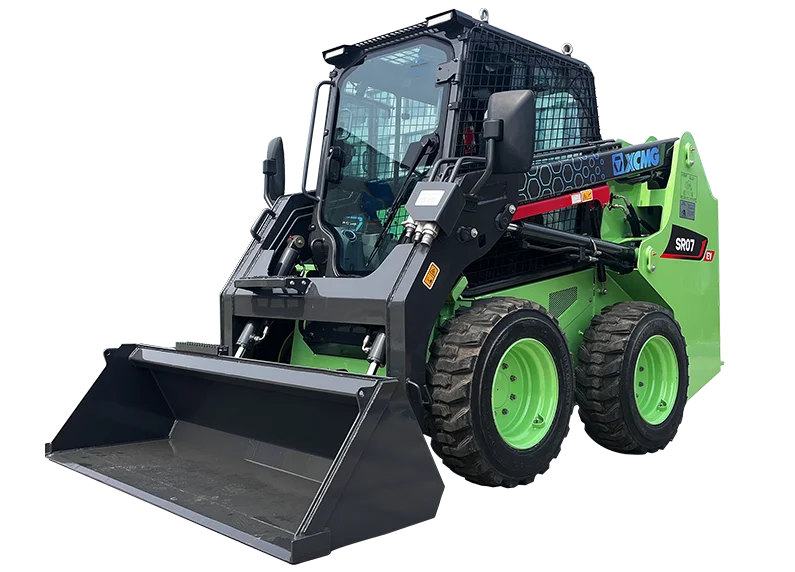 XCMG XC7-SR07EV Electric Mini Wheel Loader — 0.45 m3 bucket, 910 kg rated load, 8.5 kW dual traveling motors