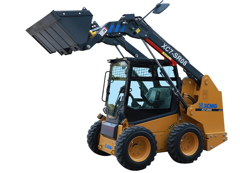 XCMG XC7-SR08 Skid Steer Loader — 0.45 m3 bucket, 955 kg rated load, 50.2 kW diesel, two-speed hydraulics