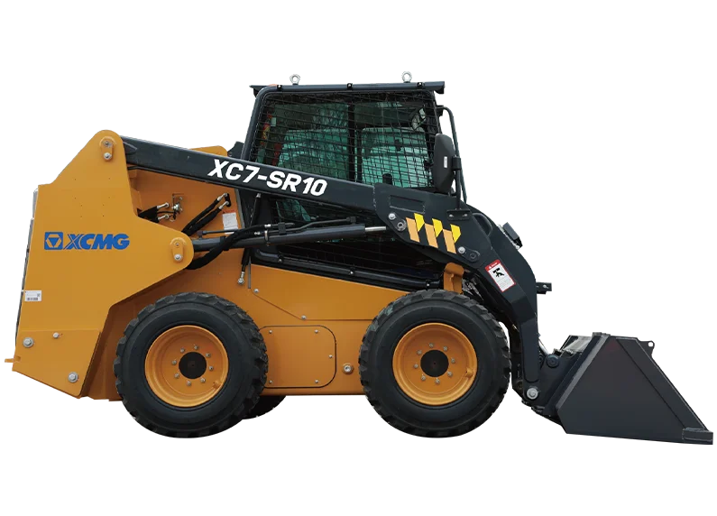 XCMG XC7-SR10 Skid Steer Loader — 0.6 m3 bucket, 1100 kg rated load, 61.3 kW diesel, high-flow hydraulics