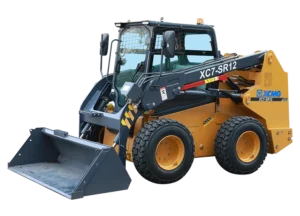 XCMG XC7-SR12 Skid Steer Loader — 0.6 m3 bucket, 1260 kg rated load, 61.3 kW diesel, 156 L/min high-flow option