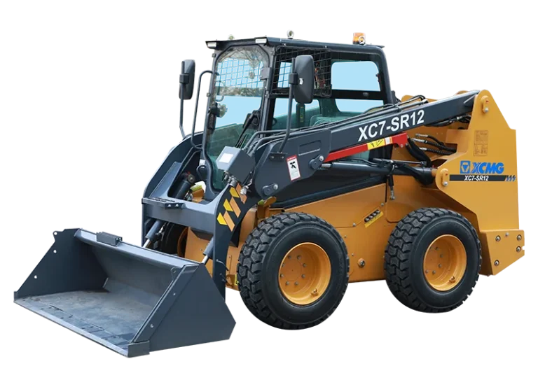 XCMG XC7-SR12 Skid Steer Loader — 0.6 m3 bucket, 1260 kg rated load, 61.3 kW diesel, 156 L/min high-flow option