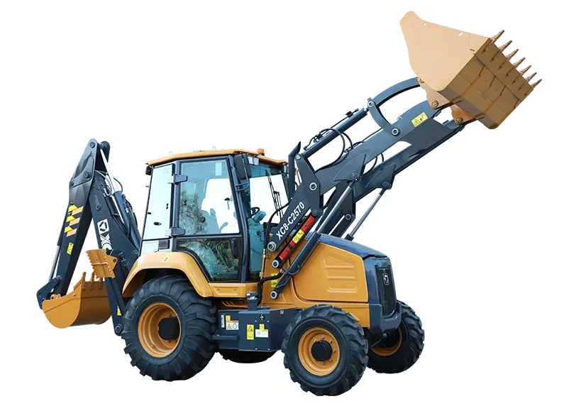 XCMG XC8-C2570 Backhoe Loader — 1.0 m3 bucket, 2500 kg rated load, 0.2 m3 backhoe bucket, 4440 mm dig depth, 73.5 kW