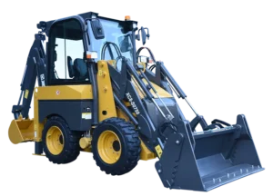 XCMG XC8-S0750 Backhoe Loader — 0.36 m3 bucket, 700 kg rated load, 0.06 m3 backhoe bucket, 2755 mm dig depth, 45 kW