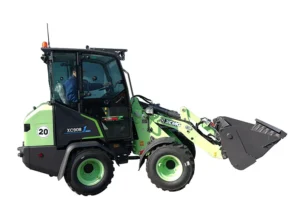 XCMG XC908-EV Electric Wheel Loader — 0.4 m3 bucket, 12 kW travel motor, 7 kW hydraulic motor, 800 kg rated load, zero emission