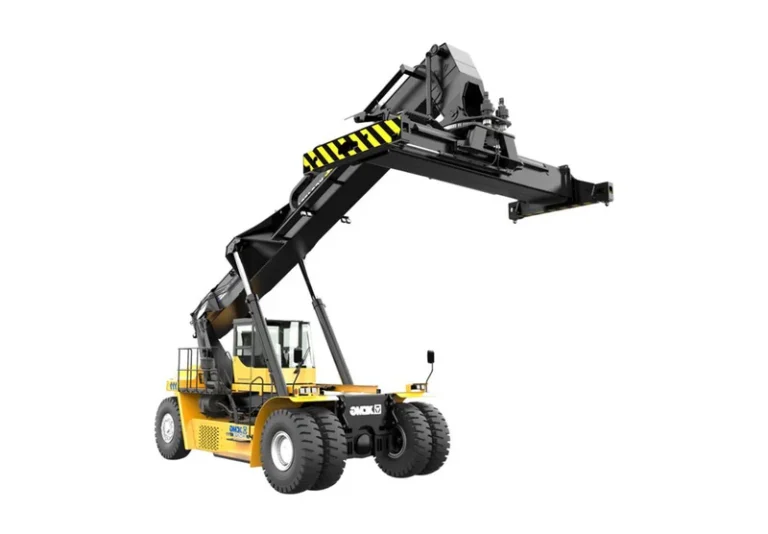 XCMG XCS4545K Container Reach Stacker — 45 t laden handler, 13.6 m lift, 8 m wheelbase, 6-high stacking, Cummins/Volvo 250 kW