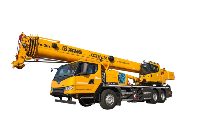 XCMG XCT30_S1 Truck Crane - 30 ton, 44 m boom, 3-axle 6x4x2 chassis with Shanghai Diesel SC9DF340Q5 Euro V engine