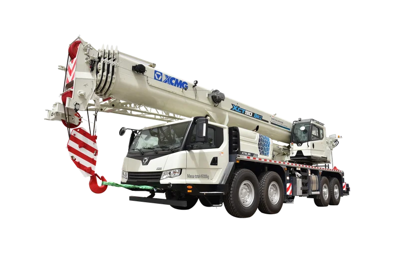 XCMG XCT90_BRI Truck Crane — 90 ton, 48 m main boom, 4-axle 8x4x4 chassis with Weichai WP12G engine