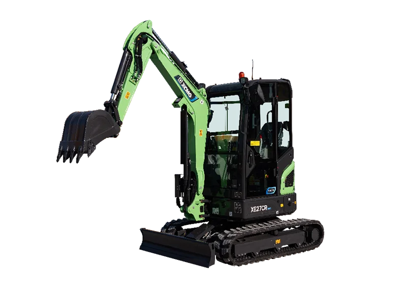 XCMG XE27CREV Electric Excavator — 3.2 ton, 48V LiFePO4 23.5 kWh, 15 kW, 3 hr battery life