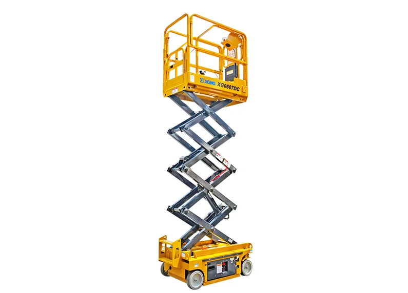 XCMG XG0607DC Scissor Lift — 5.9 m working height, 240 kg capacity, DC battery self-propelled MEWP
