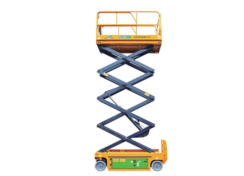 XCMG XG1012HA Hybrid Scissor Lift — 10 m working height, 450 kg rated load, 2380 kg total weight