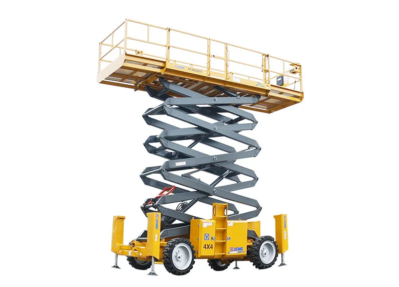 XCMG XG1823ERT Electric Rough Terrain Scissor Lift — 18.1 m working height, 700 kg rated load, 48V 480Ah battery, 8380 kg total weight