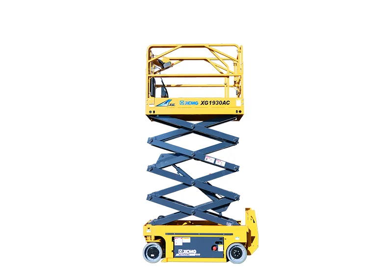 XCMG XG1930AC-ANSI Scissor Lift — 25 ft 7 in working height, 507 lb capacity, ANSI compliant
