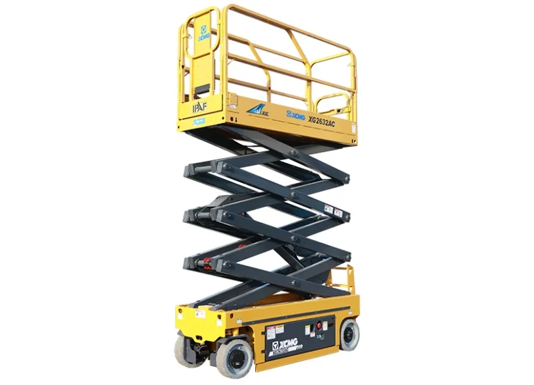 XCMG XG2632AC-ANSI Scissor Lift — 32 ft 10 in working height, 507 lb capacity, ANSI compliant