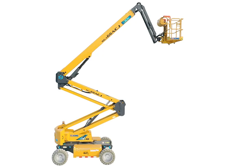 XCMG XGA60ACJ-ANSI Electric Articulating Boom Lift — 67 ft 7 in working height, 61 ft platform height, 564/771 lbs dual capacity, ANSI certified