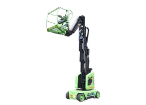 XCMG XGR12J Mast Lift — 12.65 m working height with mast plus articulated arm, 200 kg lift capacity, 48V/265Ah battery