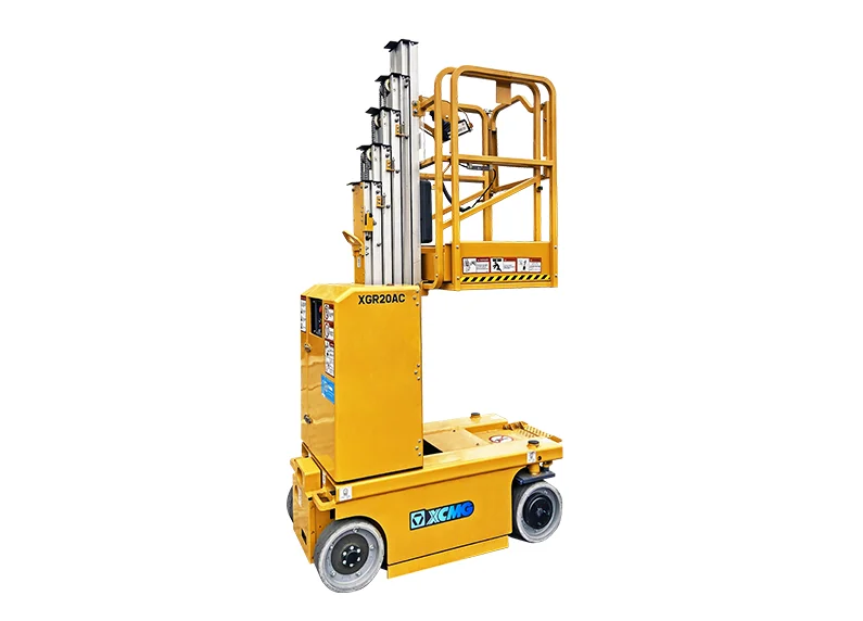 XCMG XGR20AC-ANSI Mast Lift — 26'2'' working height, 350 lb lift capacity, ANSI-compliant 24V/150Ah electric