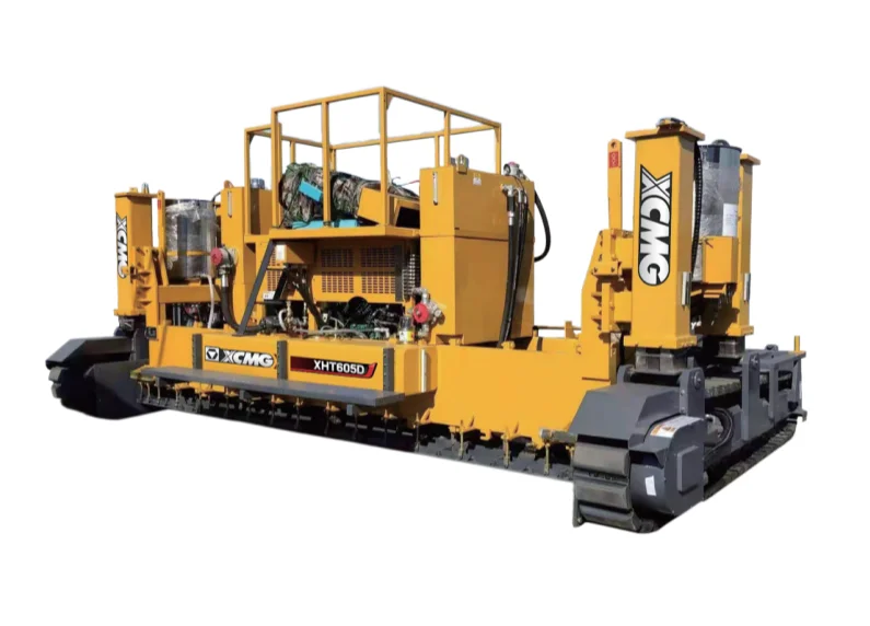 XCMG XHT605D Slipform Paver — 3.5-6 m paving width, 400 mm max thickness, two-track concrete paver with Cummins engine