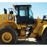 CAT 966 GC left side — cab access ladder and handrails
