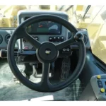 CAT 966 GC cab — steering wheel, instrument cluster and pilot lever