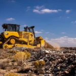 CAT D7 Bulldozer working a rocky site