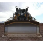 CAT D9 Bulldozer front view of the dozer blade